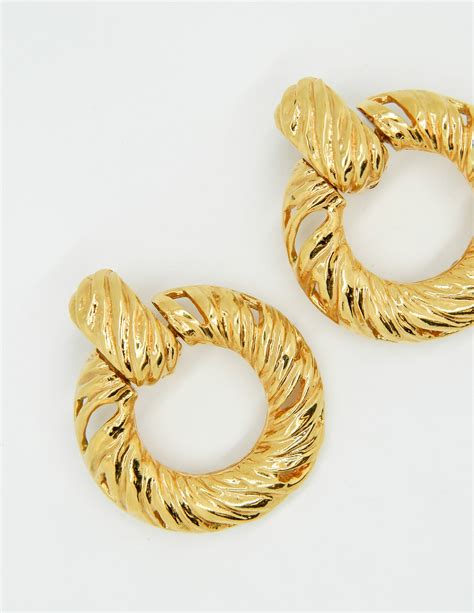 ysl gold hoop earrings